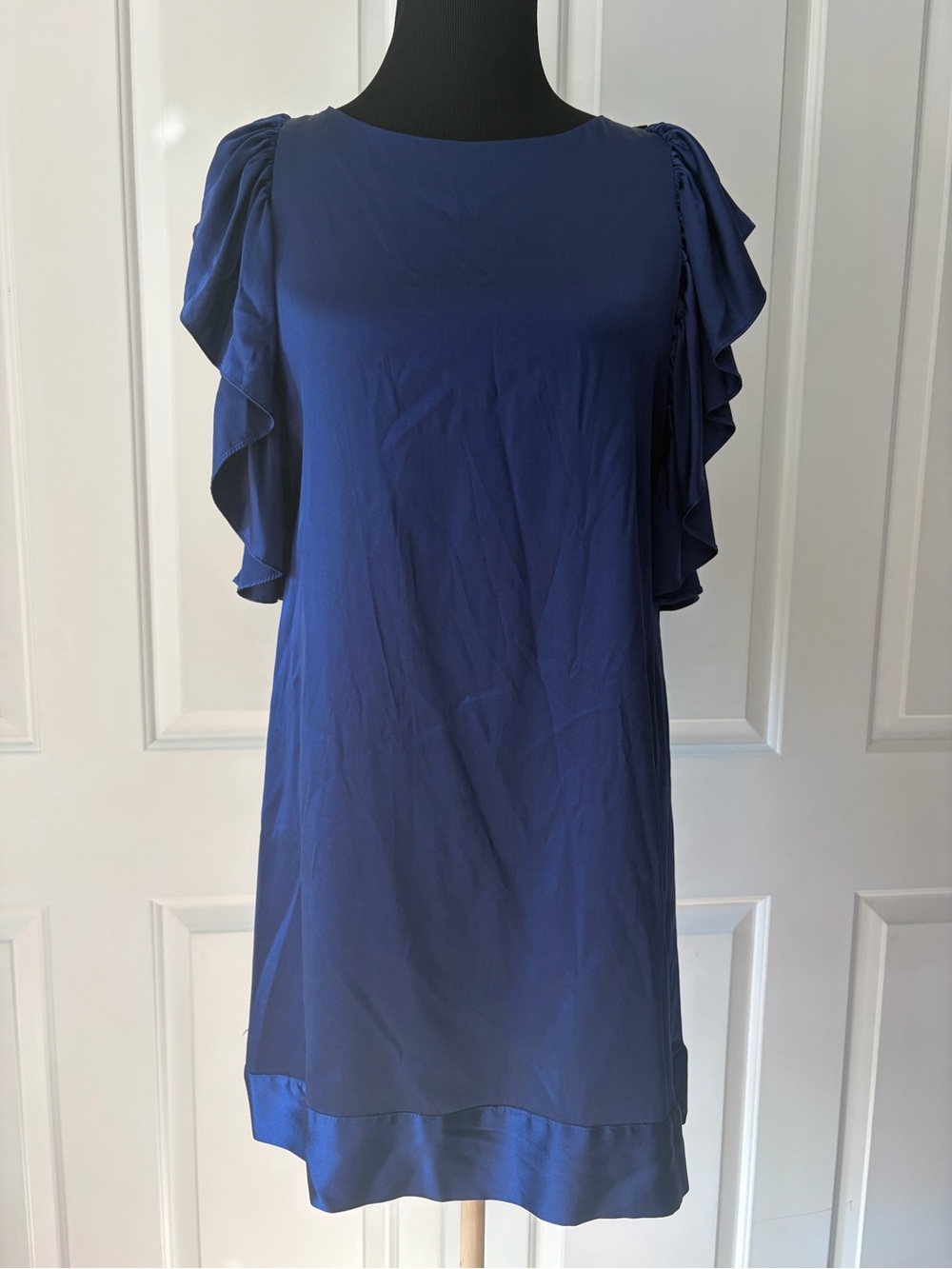 Sunner Navy silk Shift Dress